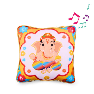 Ganesha Mantra Chanting Plush Pillow (25 cms)