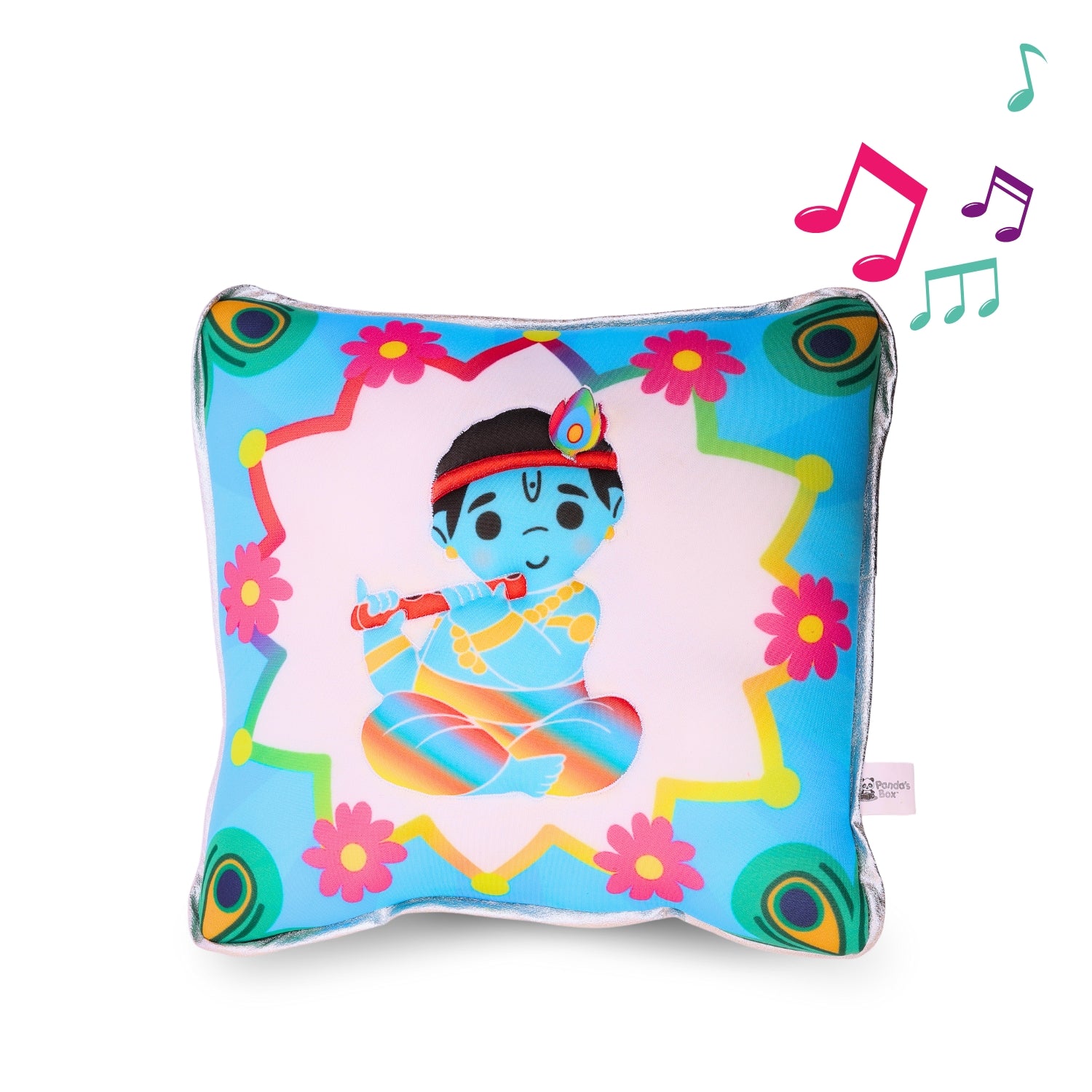 Krishna Mantra Chanting Plush Pillow ( 25 cms)