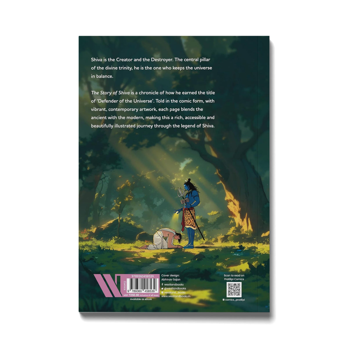 The Story of Shiva comic book – back cover