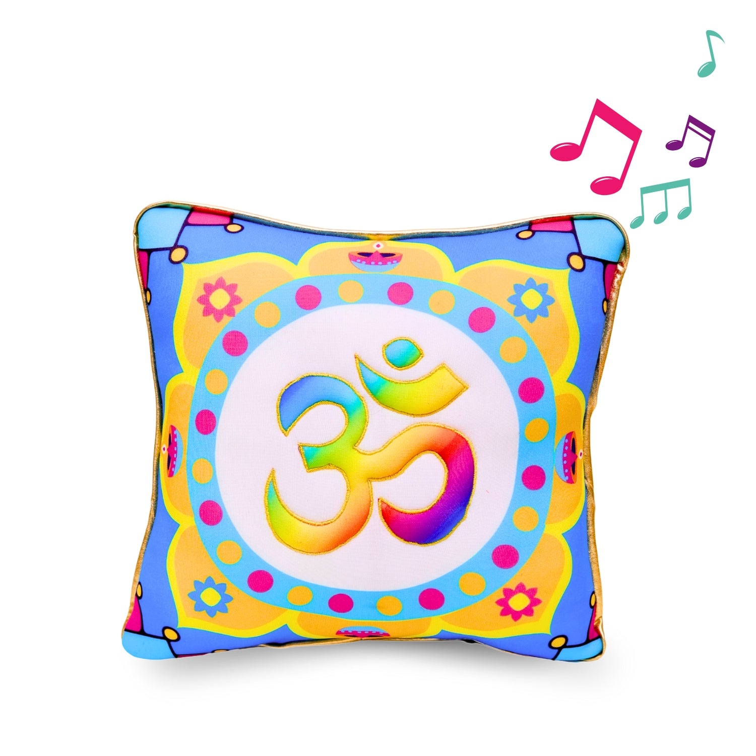 Universal Mantra Chanting Plush Pillow (25 cms)