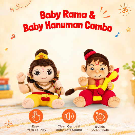 Mantra Chanting Baby Rama & Baby Hanuman Combo