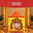 Plush Mandir & Mantra Chanting Baby Ganesha (Small) Combo