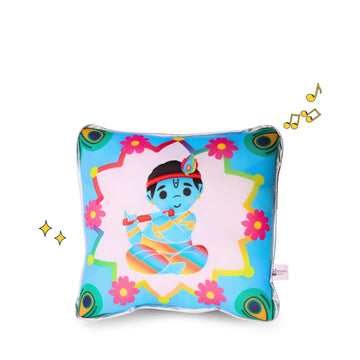 Krishna Mantra Chanting Plush Pillow ( 25 cms)