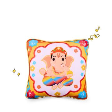 Ganesha Mantra Chanting Plush Pillow (25 cms)