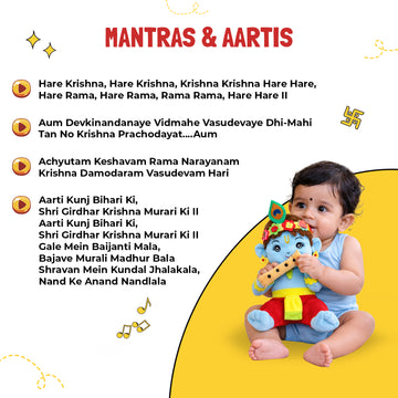 Mantra Chanting Baby Krishna (Medium -28 cm)