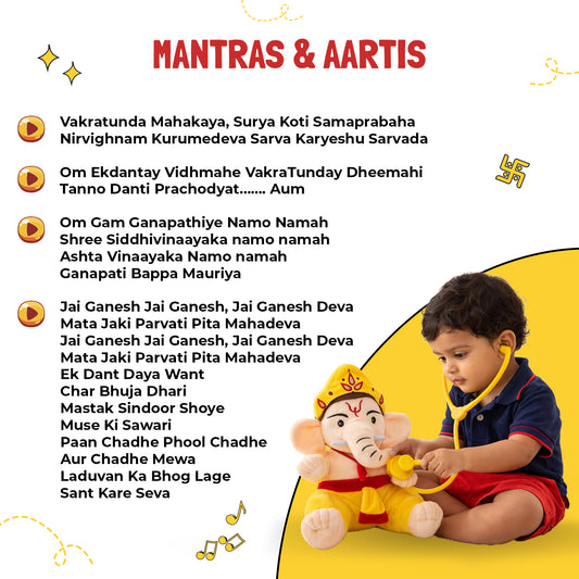 Mantra Chanting Baby Ganesha (Medium-28 cm)