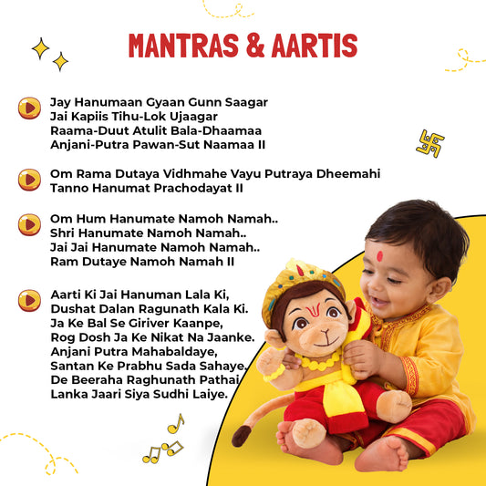 Mantra Chanting Baby Hanuman (Small - 22 cm)