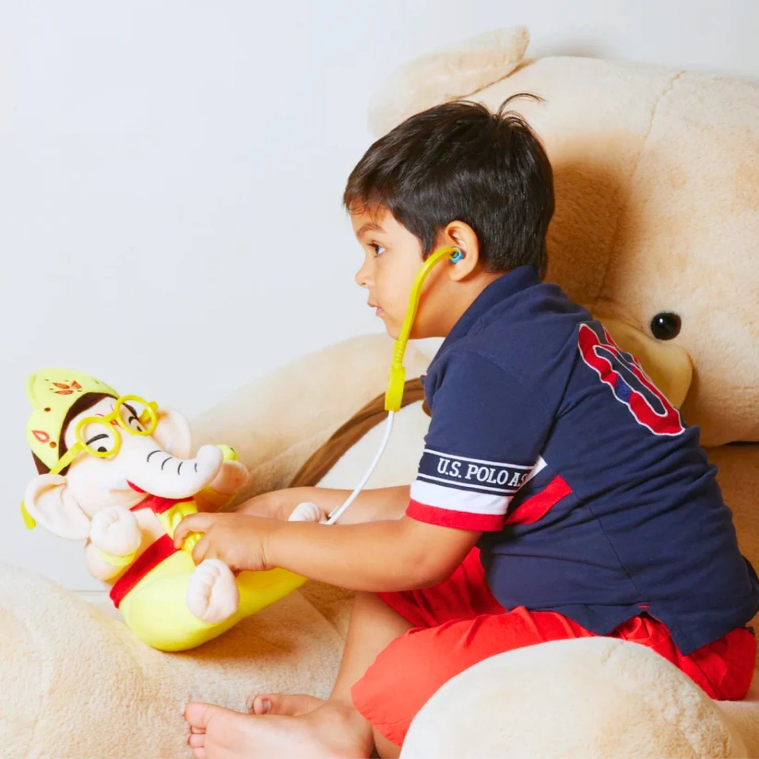 Lord Ganesha Plush Toy with baby boy