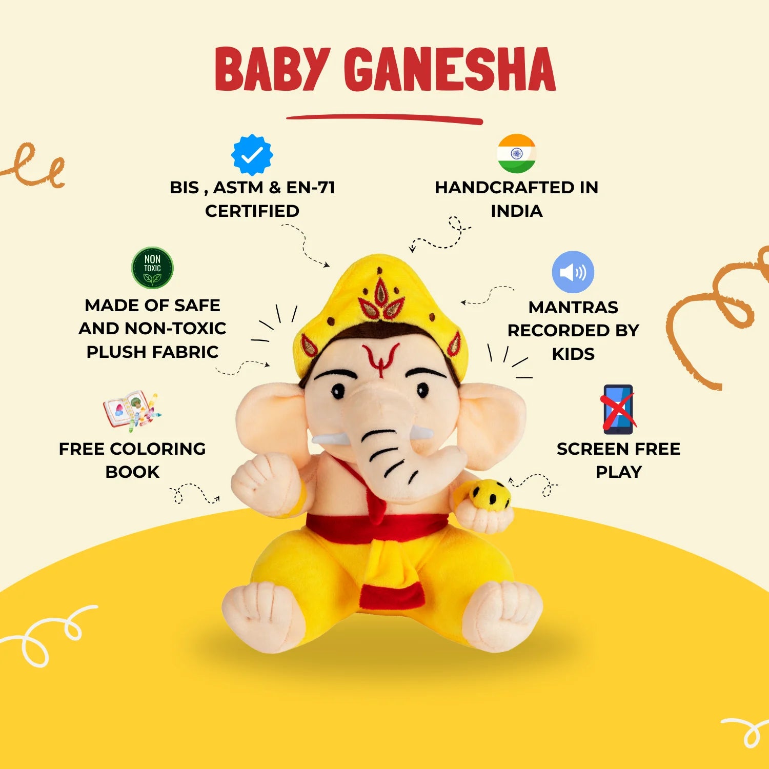 Baby Ganesha Plush Toy benefits

