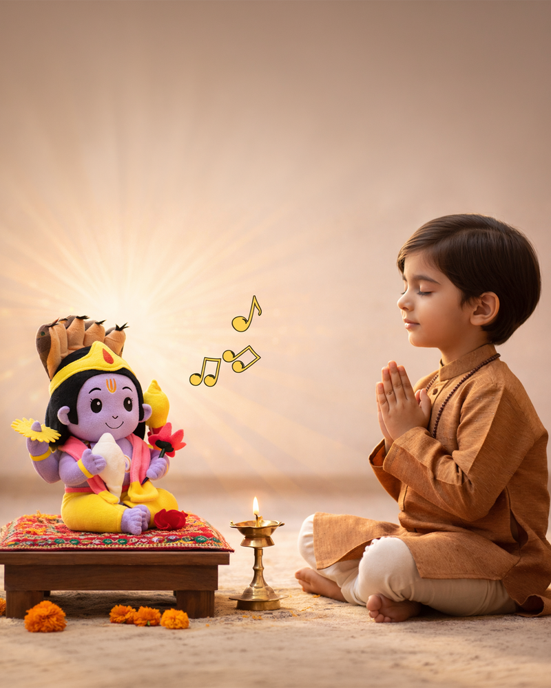 Customer with Mantra Chanting Lord Vishnu