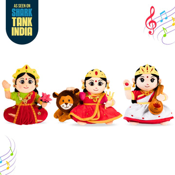 Mantra Chanting Devi Lakshmi , Devi Saraswati and Devi Durga (Pack Of 3)