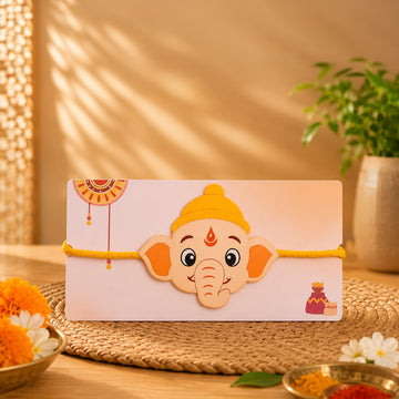 Ganesha Plush Fabric Rakhi