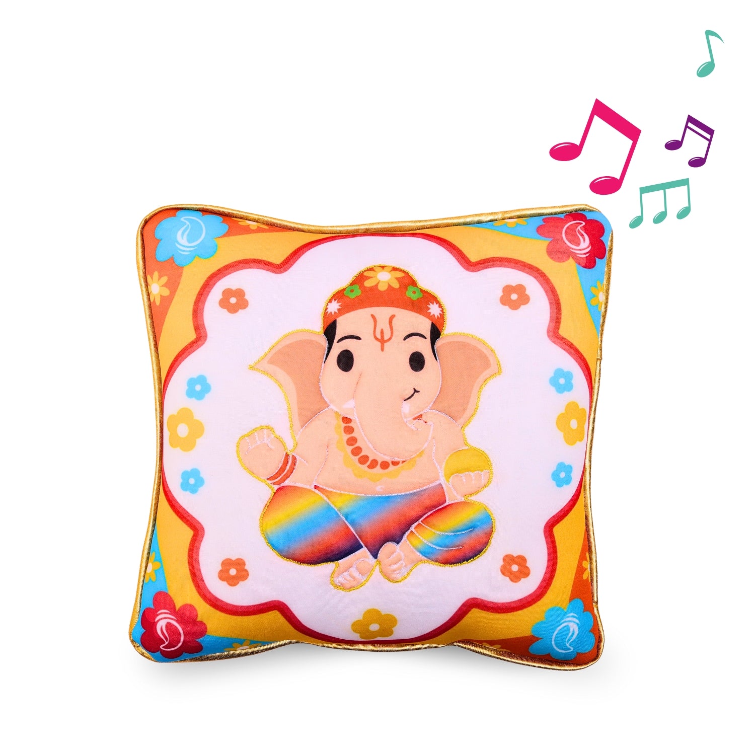Ganesha Mantra Chanting Plush Pillow (25 cms)