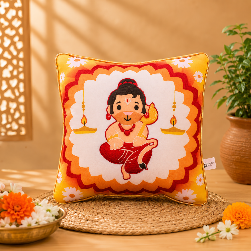 Hanuman Mantra Chanting Plush Pillow (25 cms)