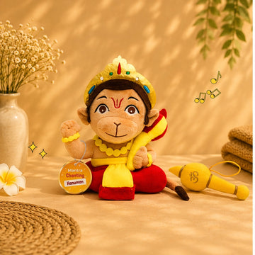 Mantra Chanting Baby Hanuman (Small) and Gada Rattle Combo