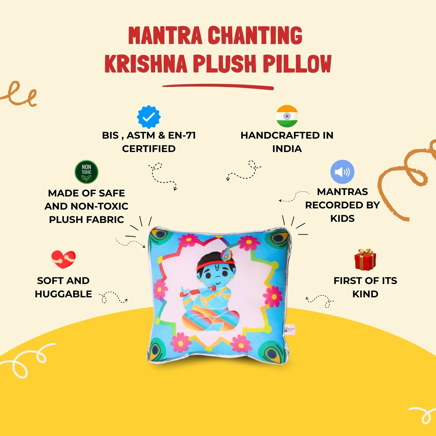 Lord Krishna Cushion