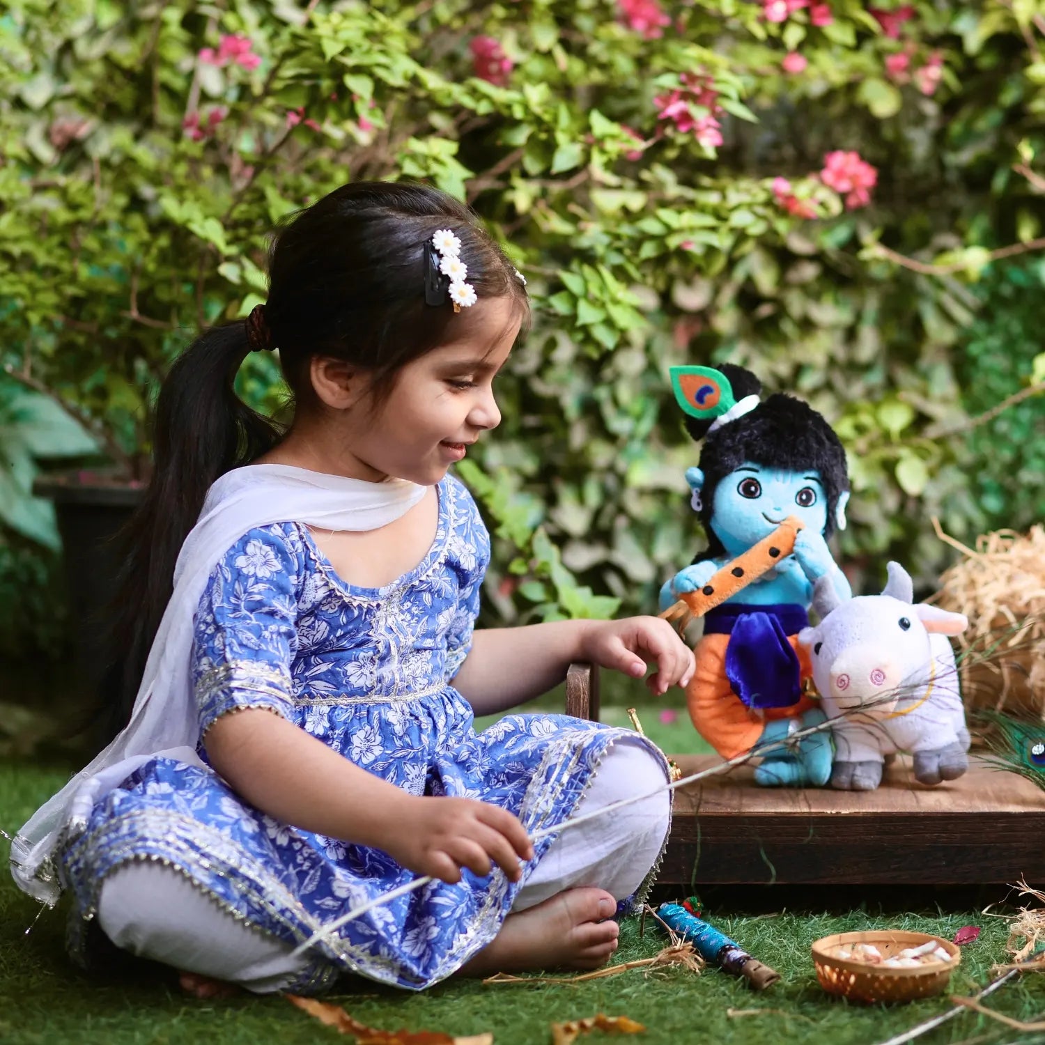 Lord Krishna with cow 