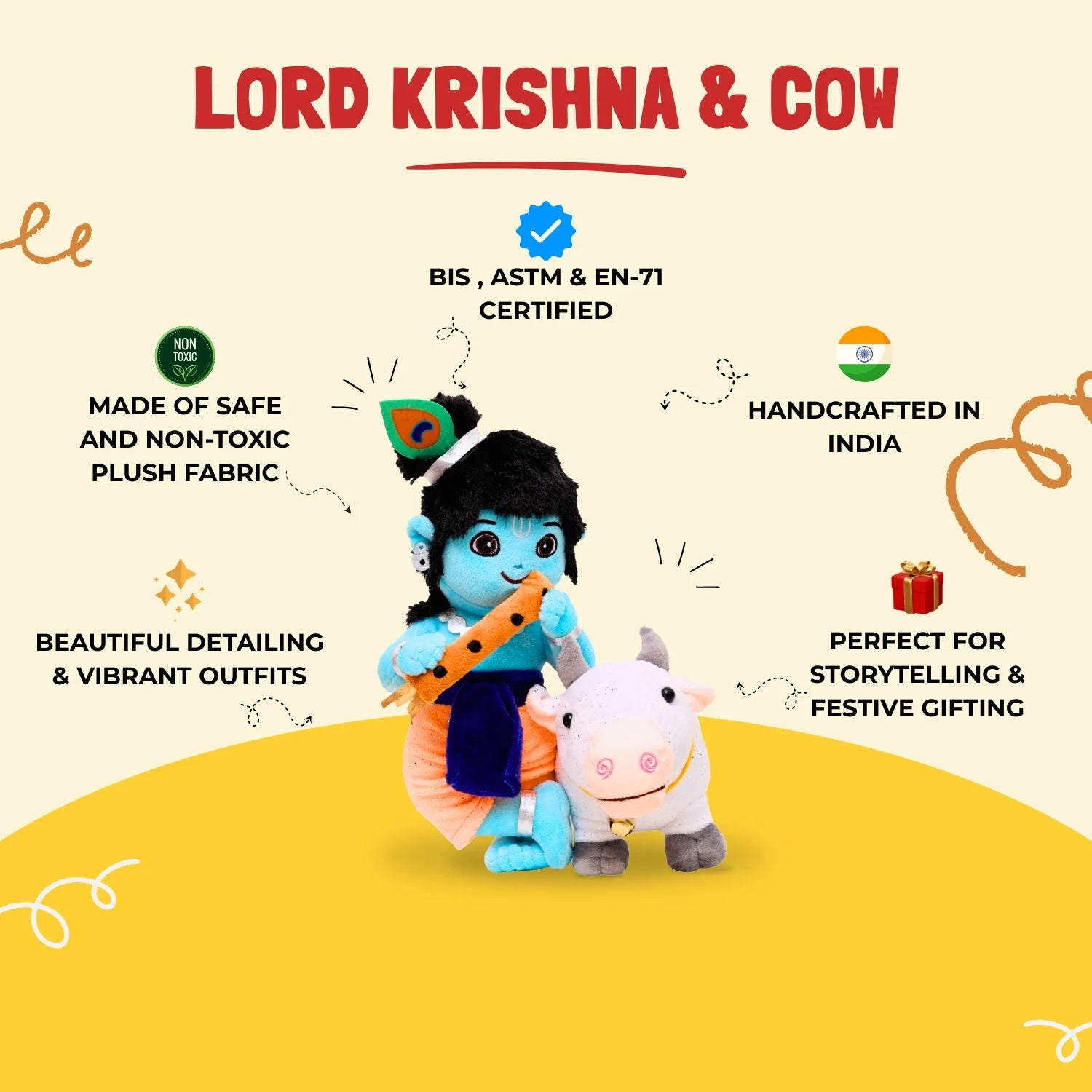 Lord Krishna with cow 