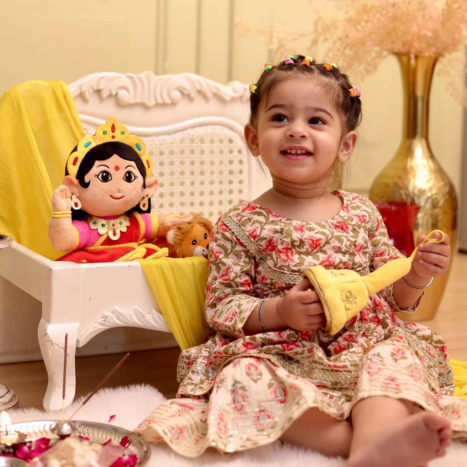 Maa Durga With Baby Girl