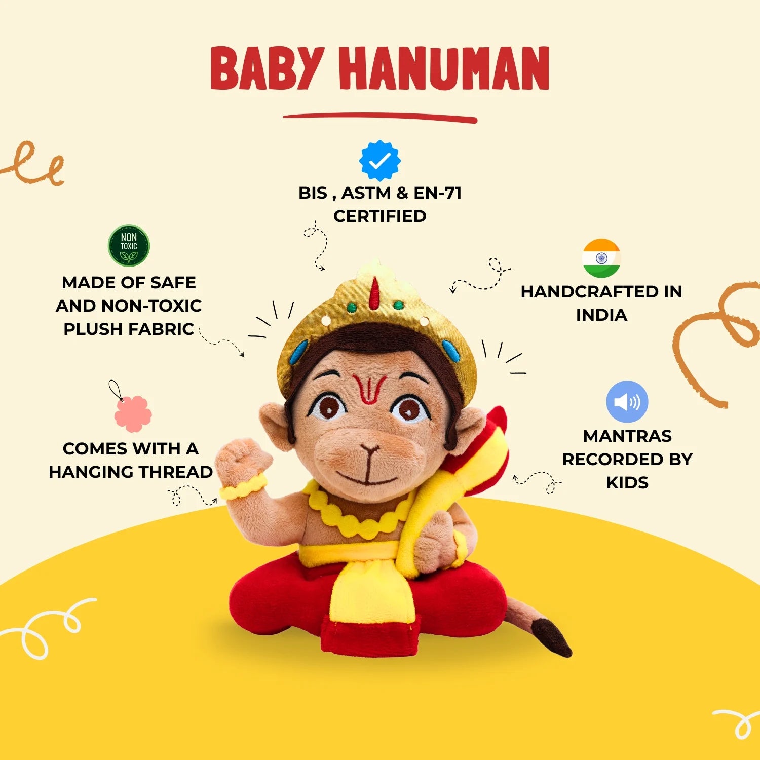 Hanuman Plush toy Features