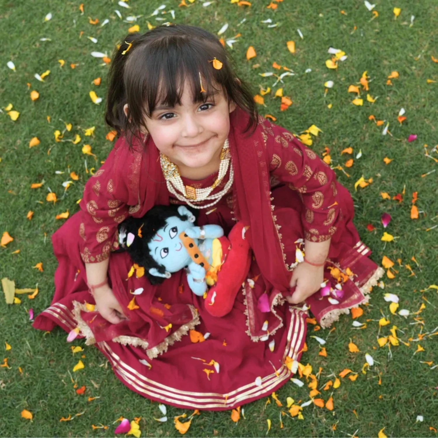 Baby Krishna With Baby Girl