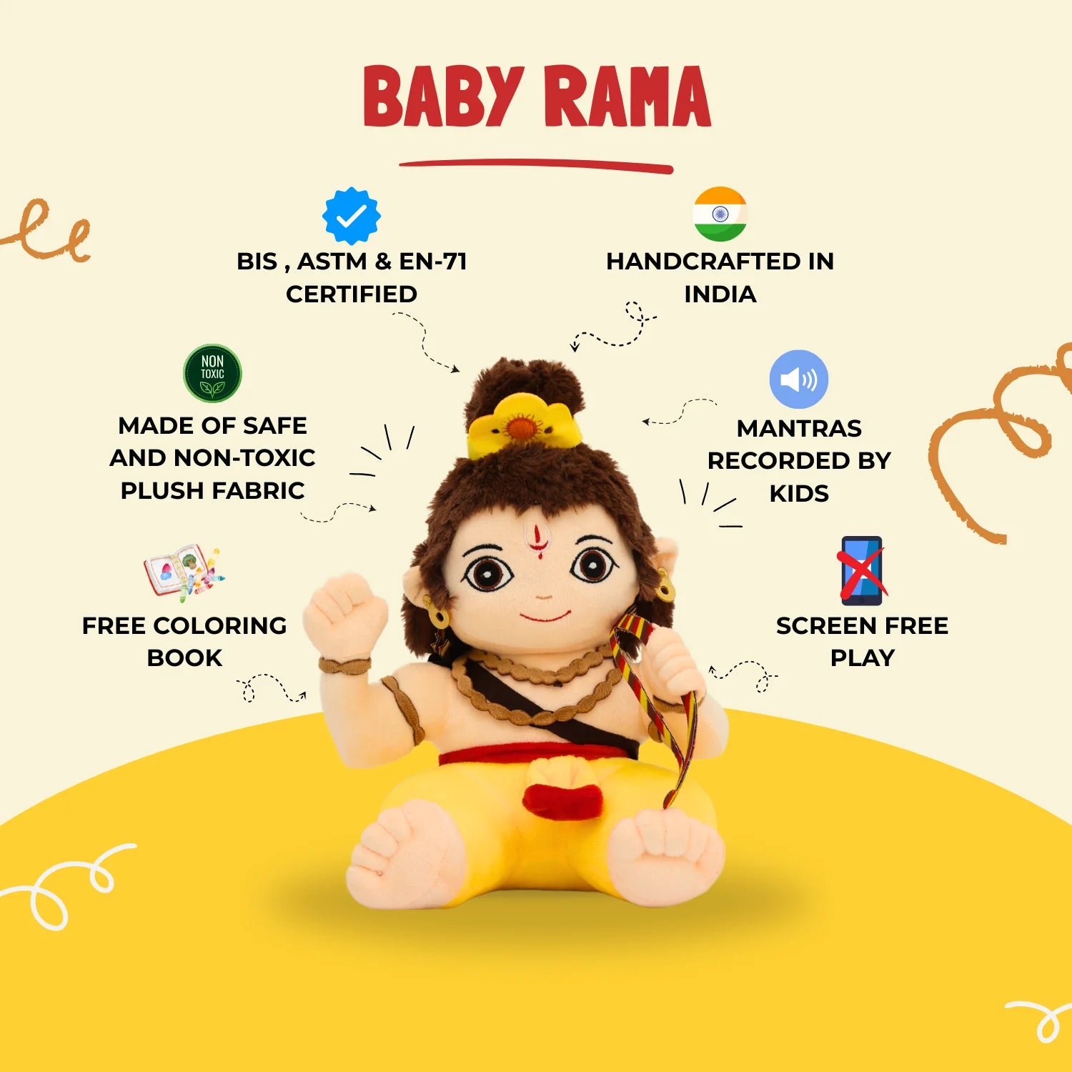Lord Rama Plush Toy Infographic
