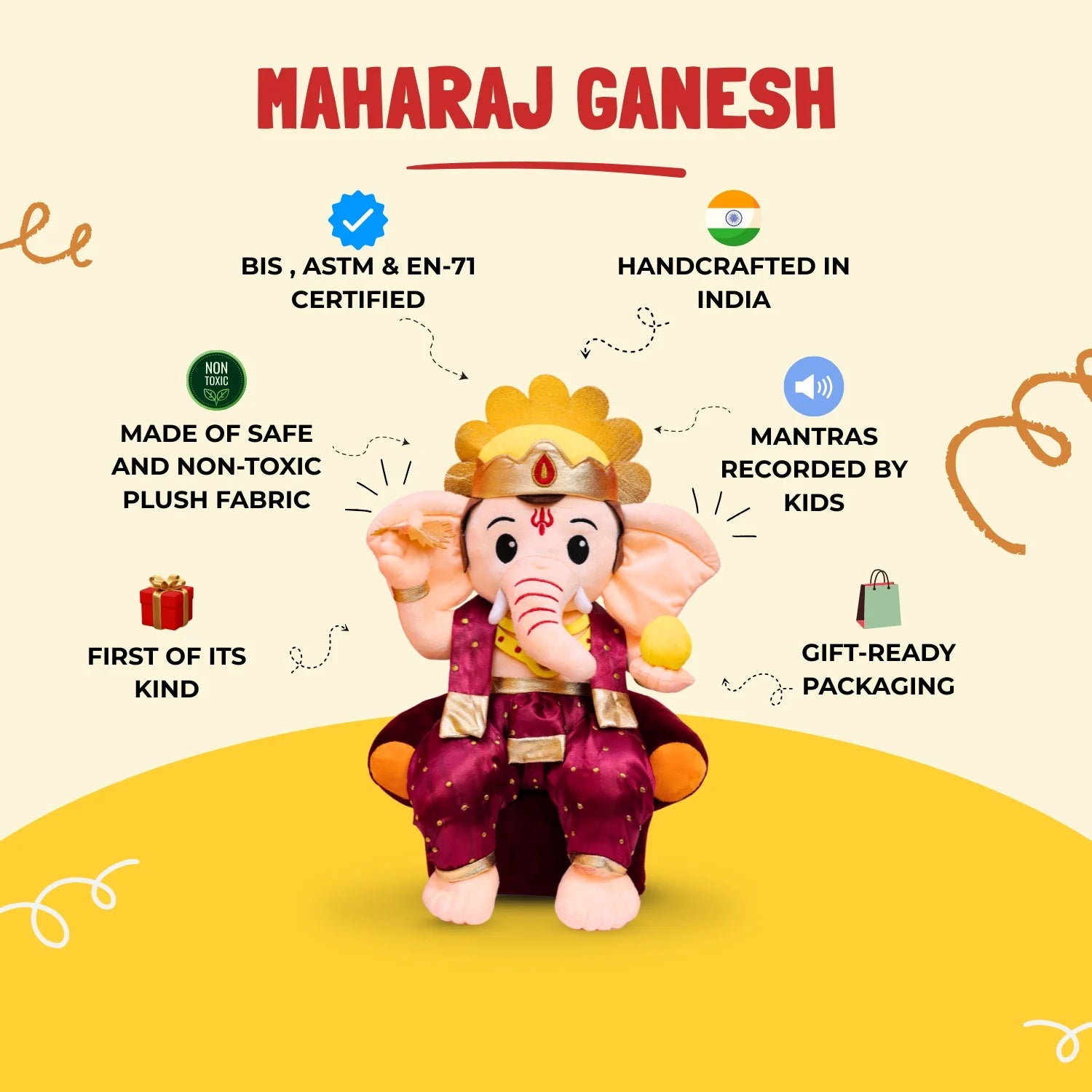 Lord Ganesha Plush Toy inforgraphics
