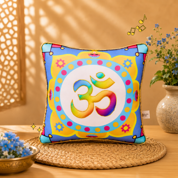 Universal Mantra Chanting Plush Pillow (25 cms)