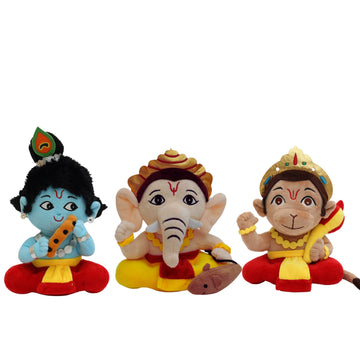 Mantra Chanting Baby Krishna , Baby Ganesha & Baby Hanuman ( Pack of 3 )- Small