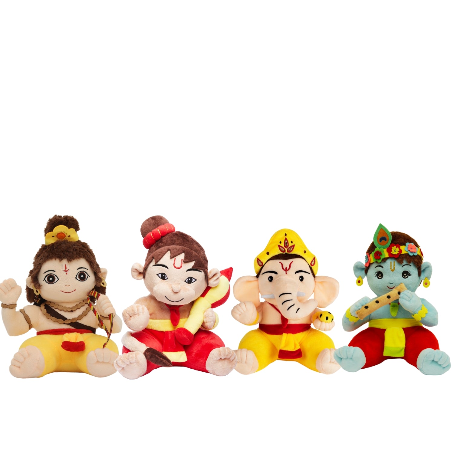 Mantra Chanting Baby Ganesha, Baby Krishna, Baby Hanuman & Baby Rama (Pack of 4)