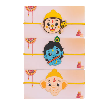 Plush Fabric Rakhi (Pack of 3)