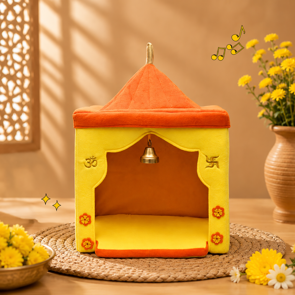 Plush Mandir for Kids (Foldable & DIY - 53 cms)