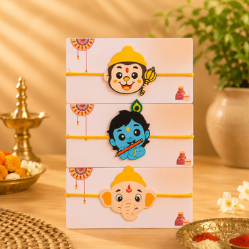 Plush Fabric Rakhi (Pack of 3)