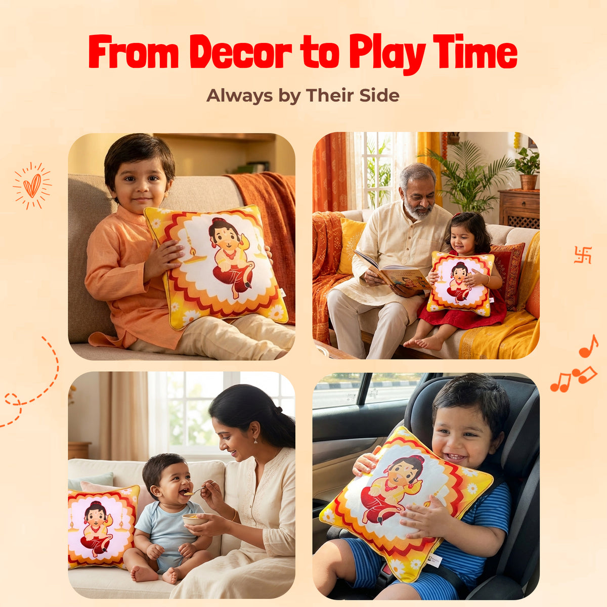 Hanuman Mantra Chanting Plush Pillow - image 6