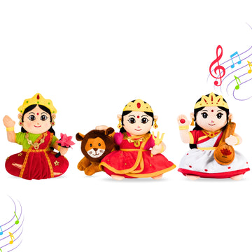 Mantra Chanting Devi Lakshmi , Devi Saraswati and Devi Durga (Pack Of 3)